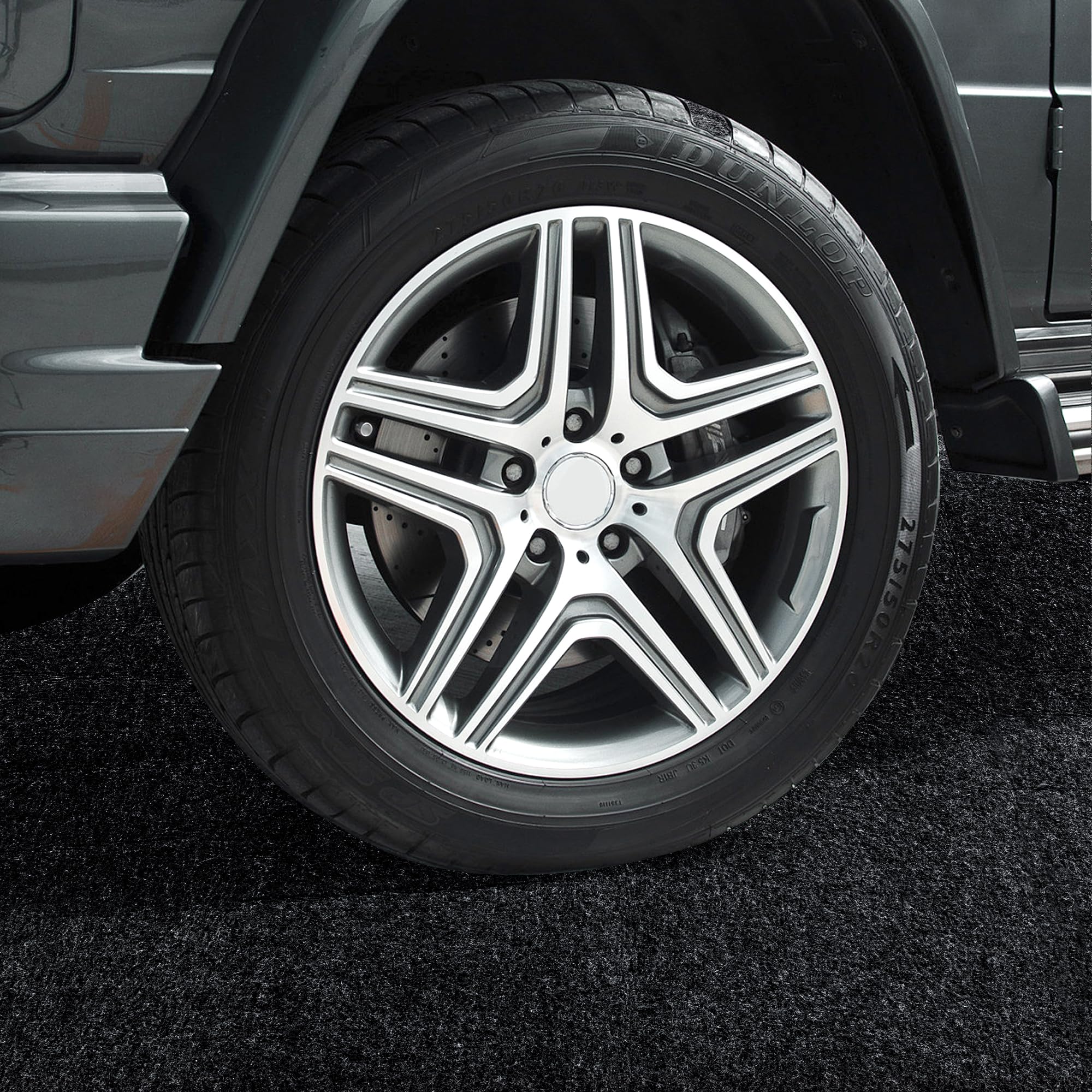 Extra Large Garage Floor Mat for Under Car - Non-Slip Rubber Backing, Waterproof & Oil Absorbent - 7'9