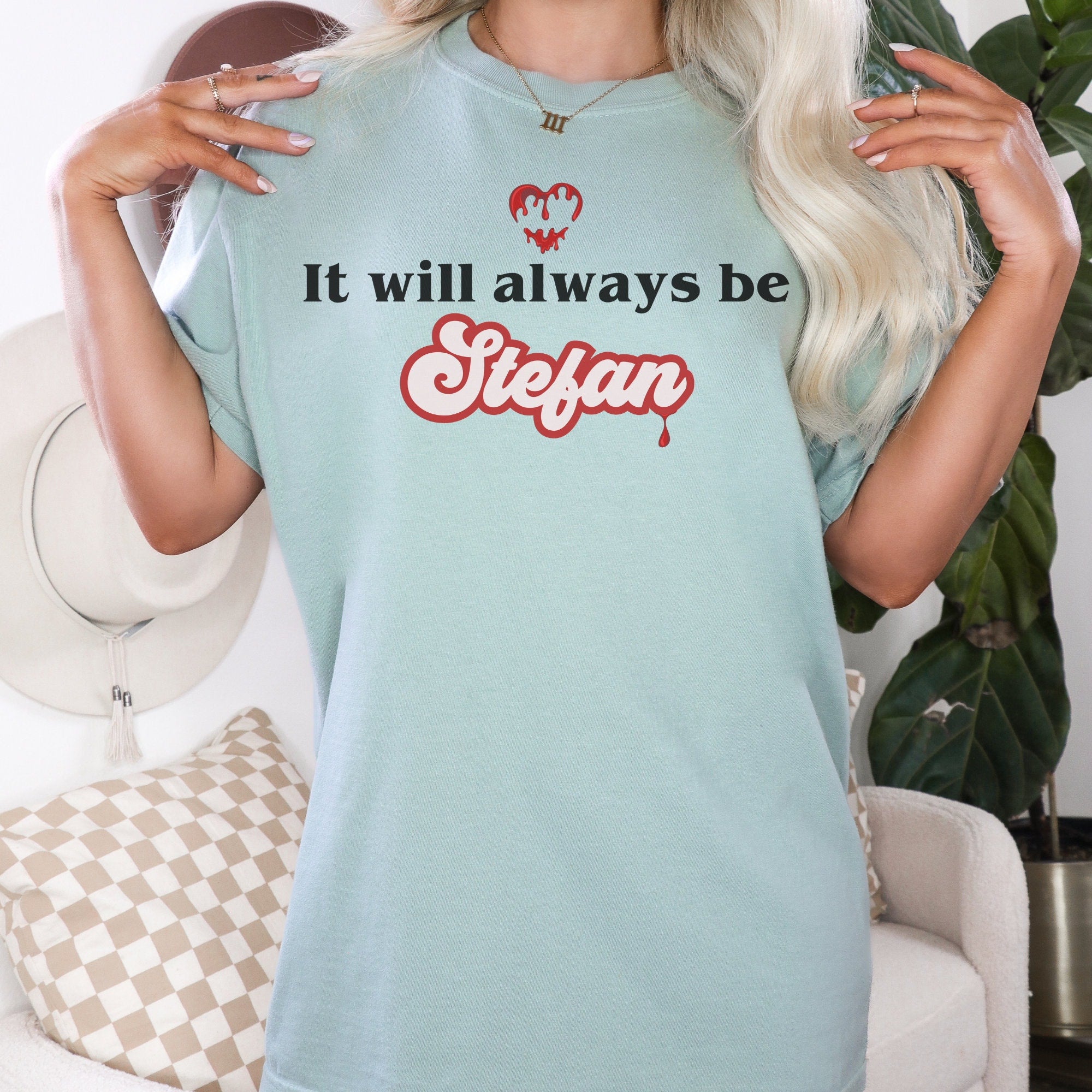 Stefan Salvatore T-Shirt | The Vampire Diaries TVD Merch | Mystic Falls & Damon Salvatore Fan Gift | Vampire-Themed Apparel for Cosplay, Halloween & TV Show Enthusiasts