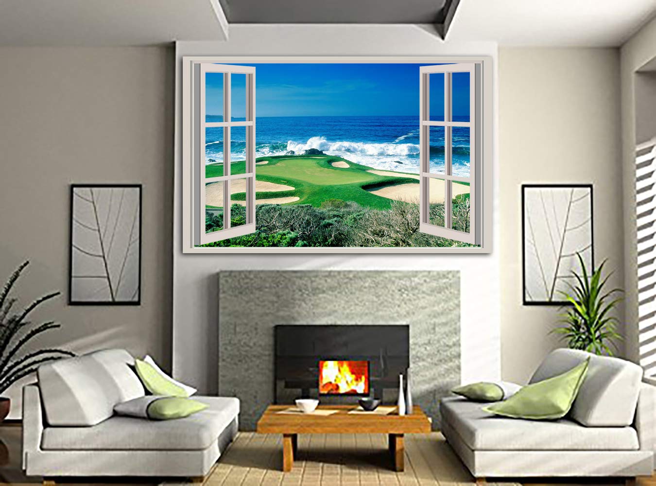Premium Golf Course Canvas Wall Art - Framed HD Landscape Print for Home & Office Decor - Perfect for Living Room, Man Cave, or Golf Lover's Gift - Ready to Hang