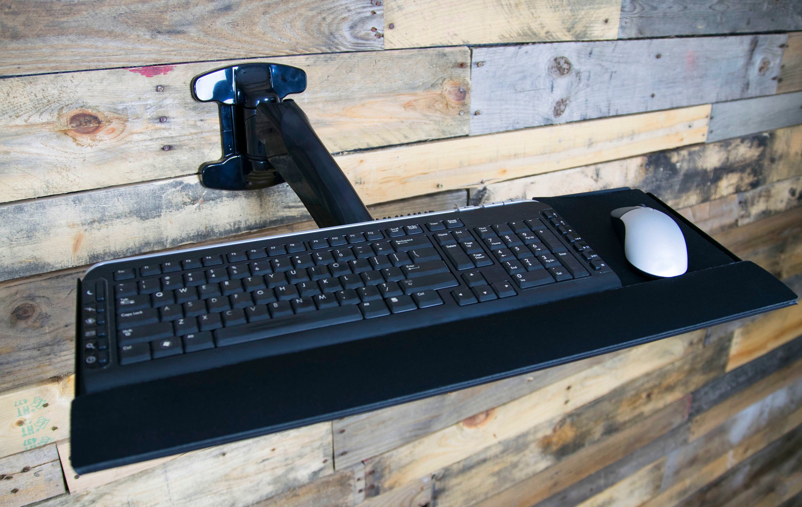 VESA Compatible Keyboard Tray Holder - Adjustable Ergonomic Under Desk Mount for Computer Workstations | Perfect for Office, Gaming & Home Use