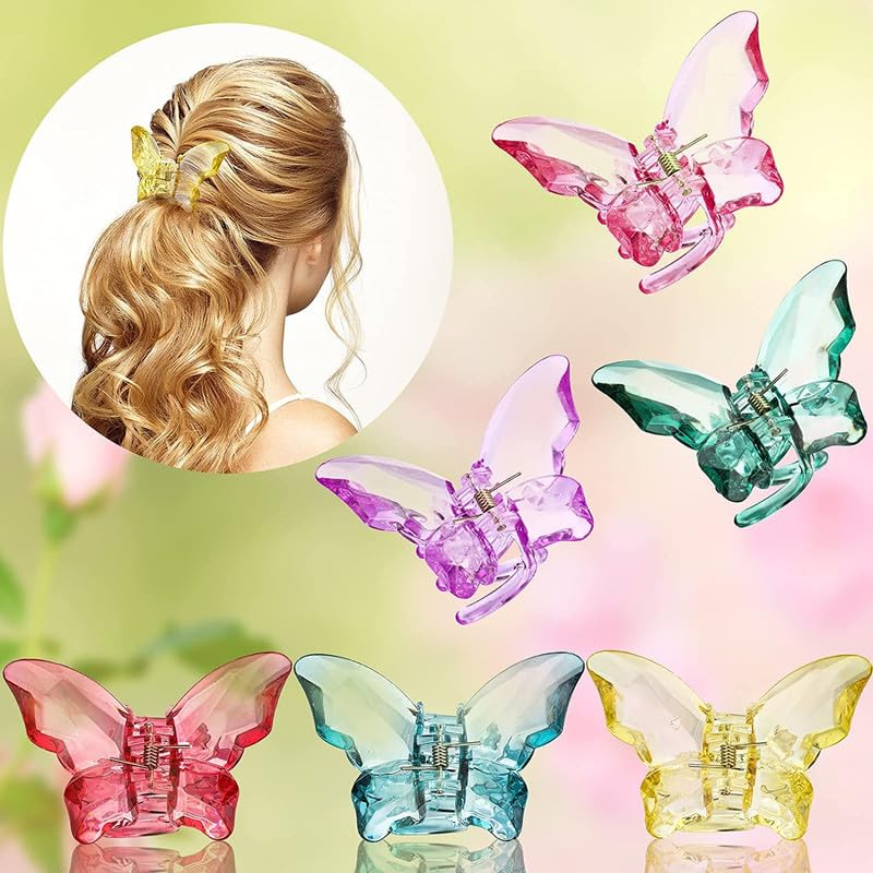 CHRONEX 5-Piece Assorted Hair Claw Clips Set - Hollow Out Heart Shaped Hair Clips, Wavy Twist Hair Clamps for Women & Girls - Stylish Hair Accessories for Daily Use, Parties & Weddings (Pattern-9)