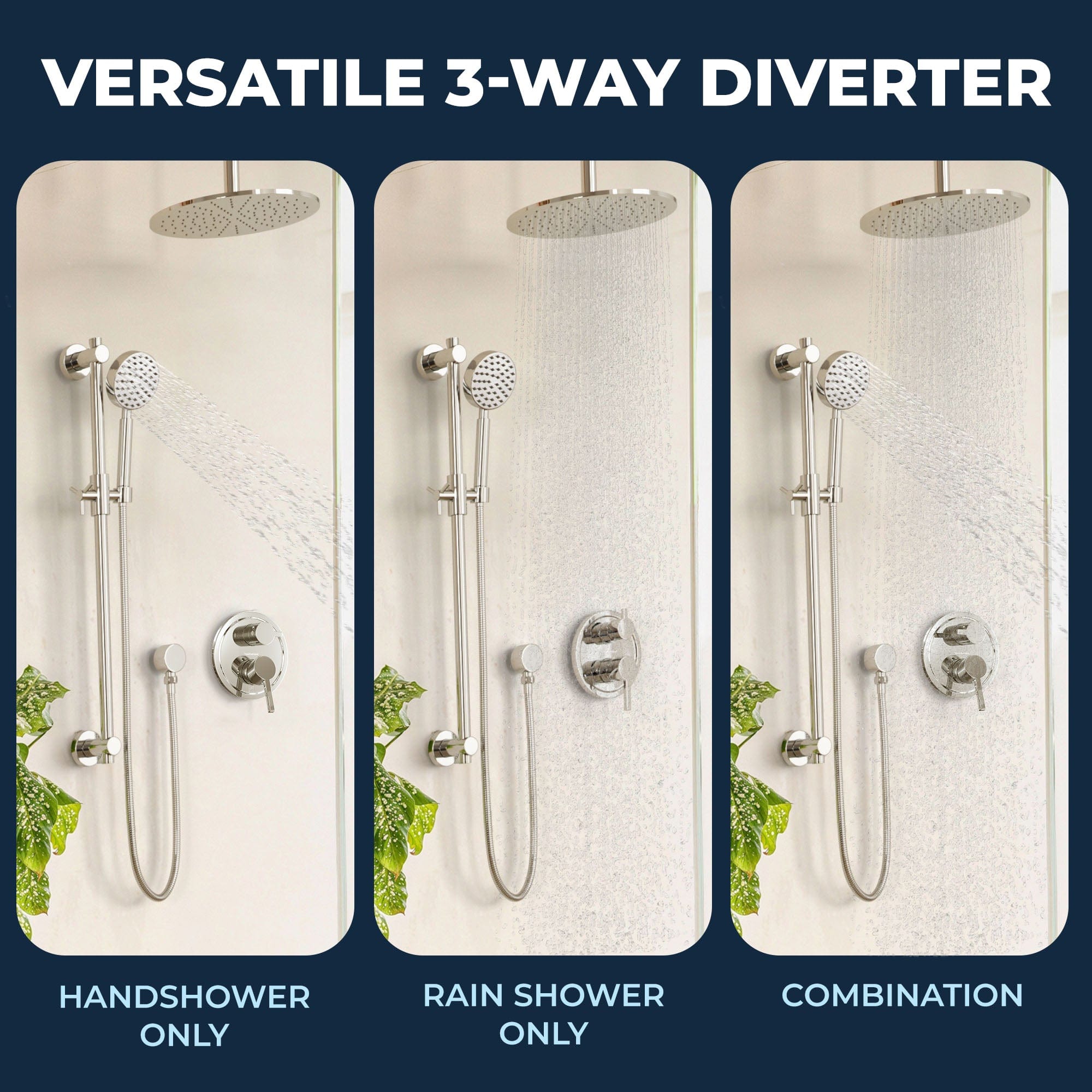 2 Handle Shower Valve and Trim Kit with Built-In Diverter - Perfect for Bathroom Remodeling and Modern Home Upgrades