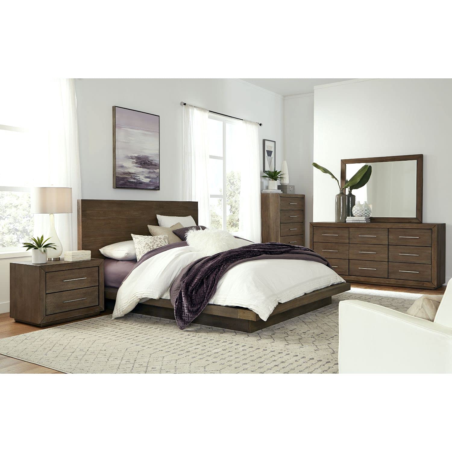 Modus Queen Bedroom Set - Dark Pine for Cozy Bedrooms