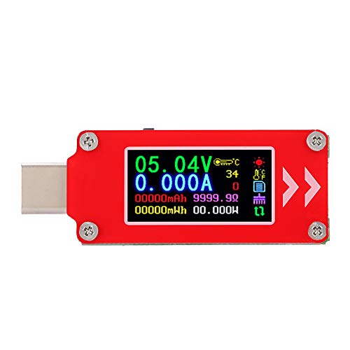 TC64 LCD Display Charger Detector - Accurate USB Voltage Current Capacity Tester for Type-C, Mobile Phones & Laptops | Perfect for Home, Office & Travel Charging Diagnostics