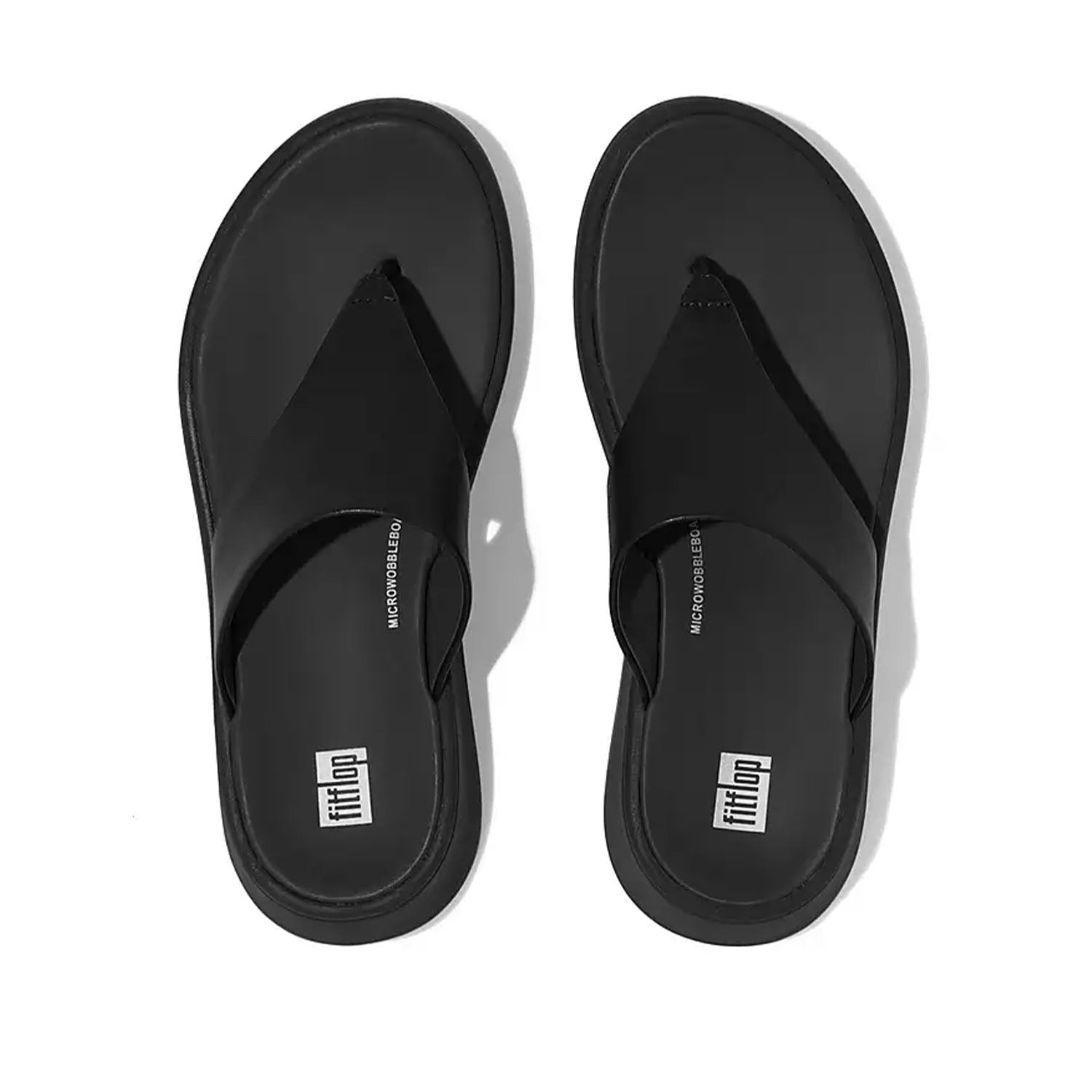 Fitflop Women's F Mode Toe Post Sandal - All Black | Comfortable Flip Flops for Women | Perfect for Beach, Pool & Summer Outfits