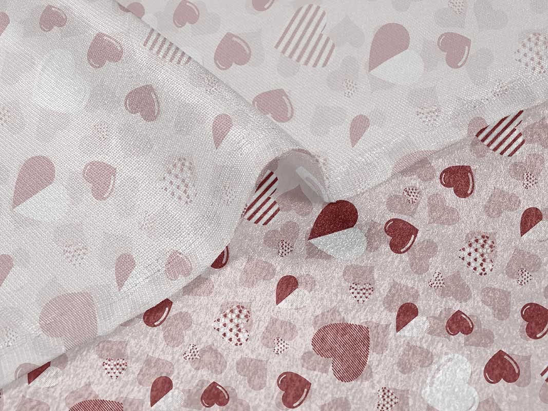 oneOone Velvet Beige Fabric Hearts Print - 58 Inch Wide Sewing Material by The Yard for DIY Clothing, Dresses, Quilting & Home Decor Projects