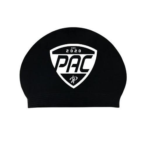 Custom PAC Latex Swim Caps with Team Logo - Durable, Comfortable Swimming Gear for Competitive Swimmers, Water Polo & Training Sessions