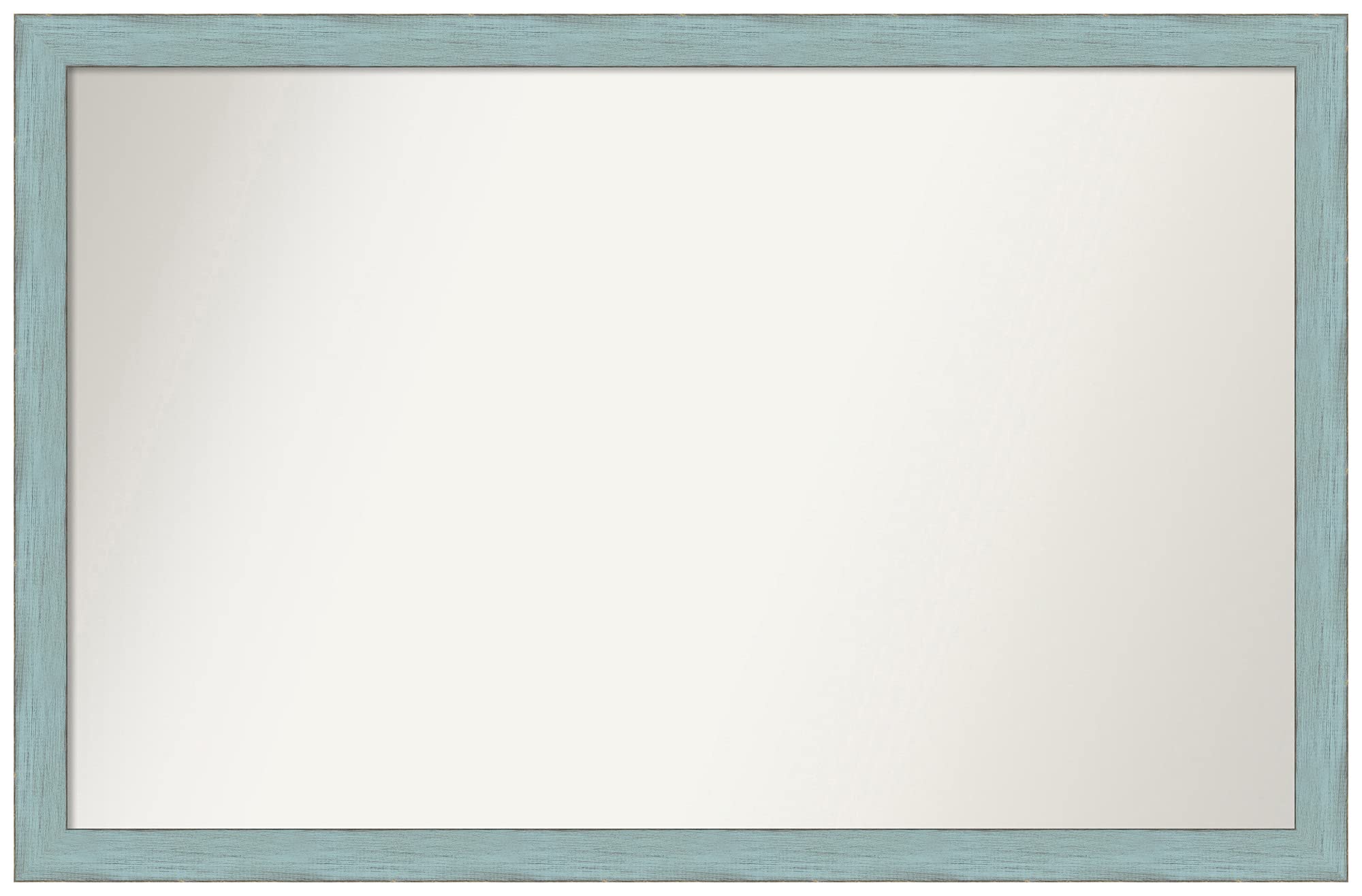 Amanti Art 24.25 x 37.25 Inch Sky Blue Rustic Framed Wall Mirror - Custom Size Non-Beveled Bathroom Mirror - Perfect for Vanity, Entryway & Bedroom Decor