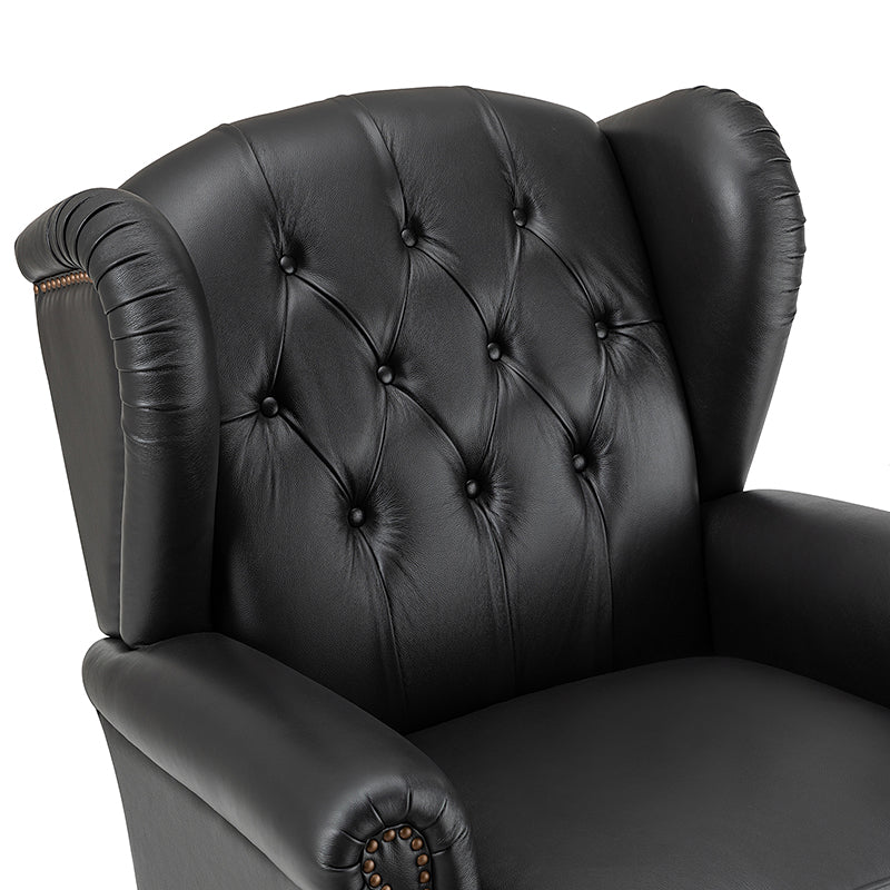 Premium Raquel Genuine Leather Armchair - Heavy Duty Solid Wood Frame - Luxury Living Room Seating for Home Office & Lounge Areas