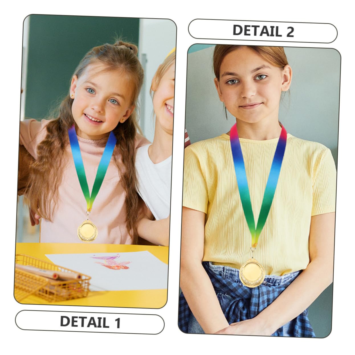 Lurrose Medal Lanyards 20pcs - Award Ribbons for Sports Events & Ceremonies