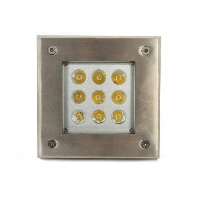 9W Square Recessed LED Spot Light 4000K - 316L Stainless Steel for Indoor/Outdoor Home & Garden Lighting