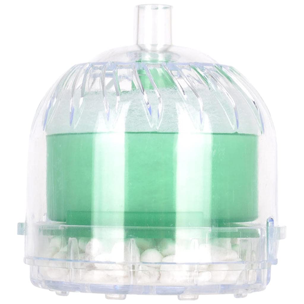 Baoblaze Plastic Fish Tank Stool Suction Collector Sponge Filter - Oxygen Booster & Waste Remover for Aquariums, Round Green - Perfect for Freshwater & Saltwater Fish Tanks