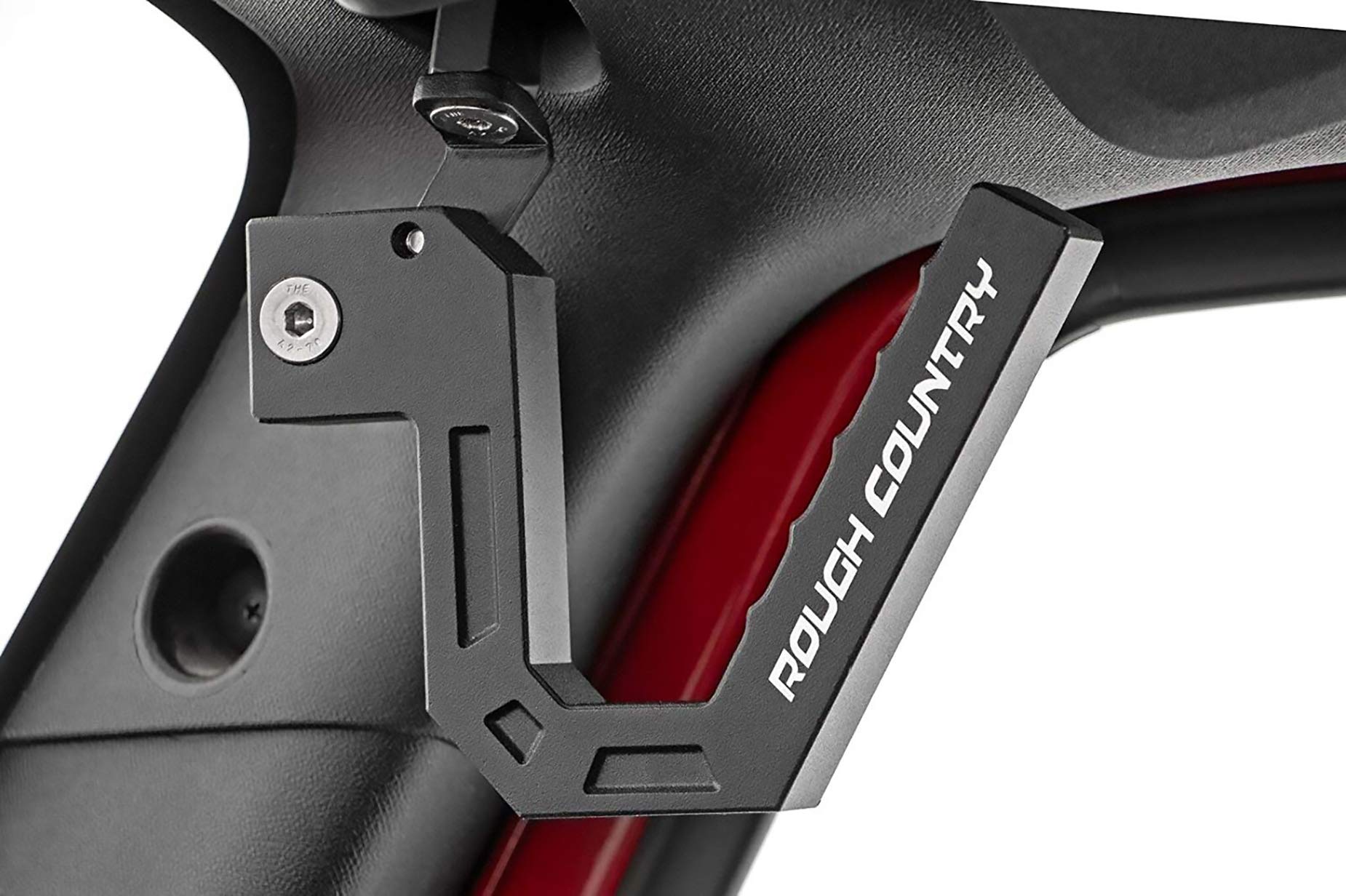 Rough Country Black Aluminum Front Grab Handles for Jeep Wrangler JK (2007-2018) - Heavy Duty Off-Road Accessories - Perfect for Climbing & Trail Riding