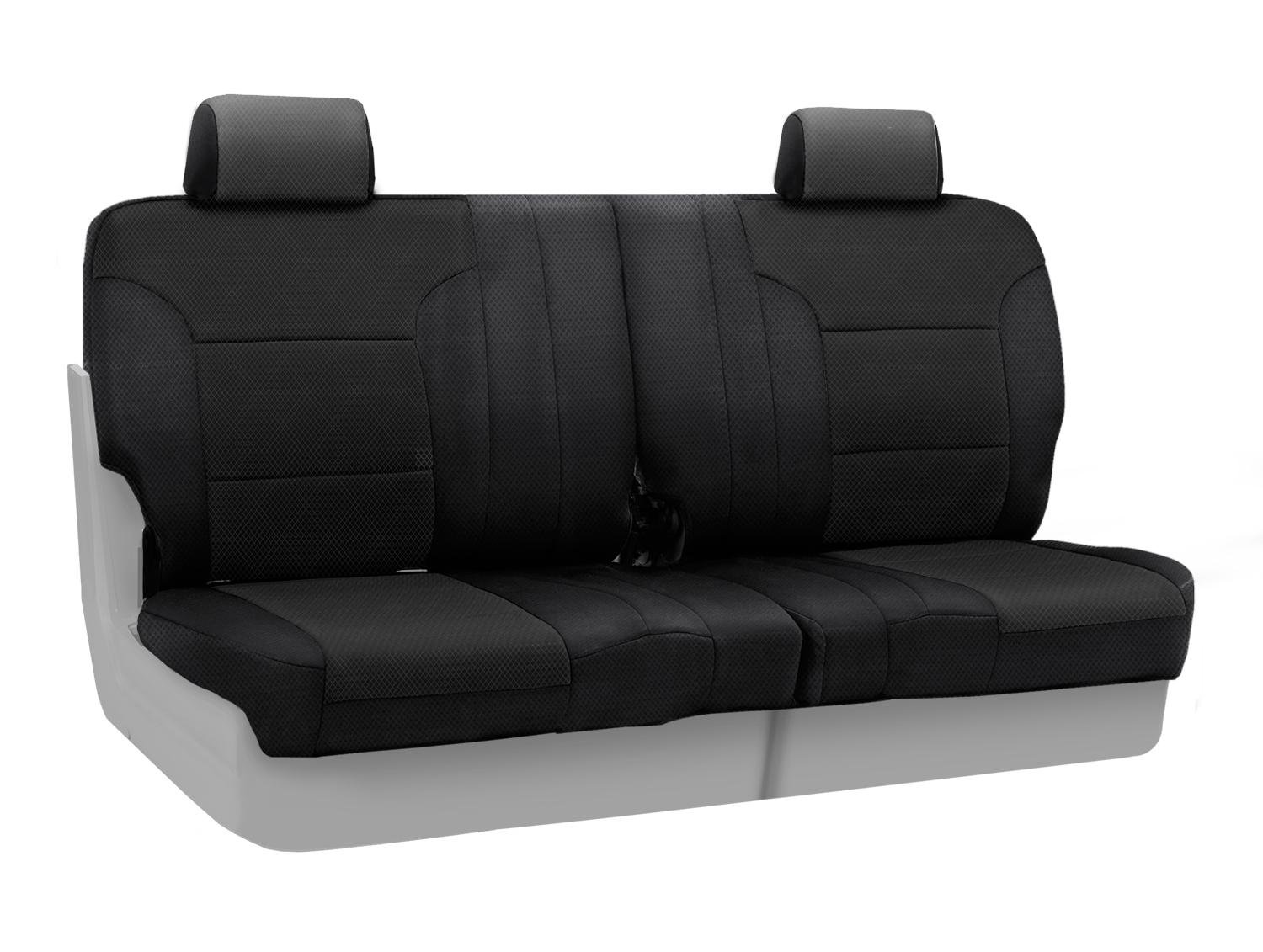 Coverking Custom Fit Rear 50/50 Split Bench Seat Cover for Mazda 5 - Spacer Mesh Black | Durable Car Seat Protection for Pets, Kids & Daily Commute