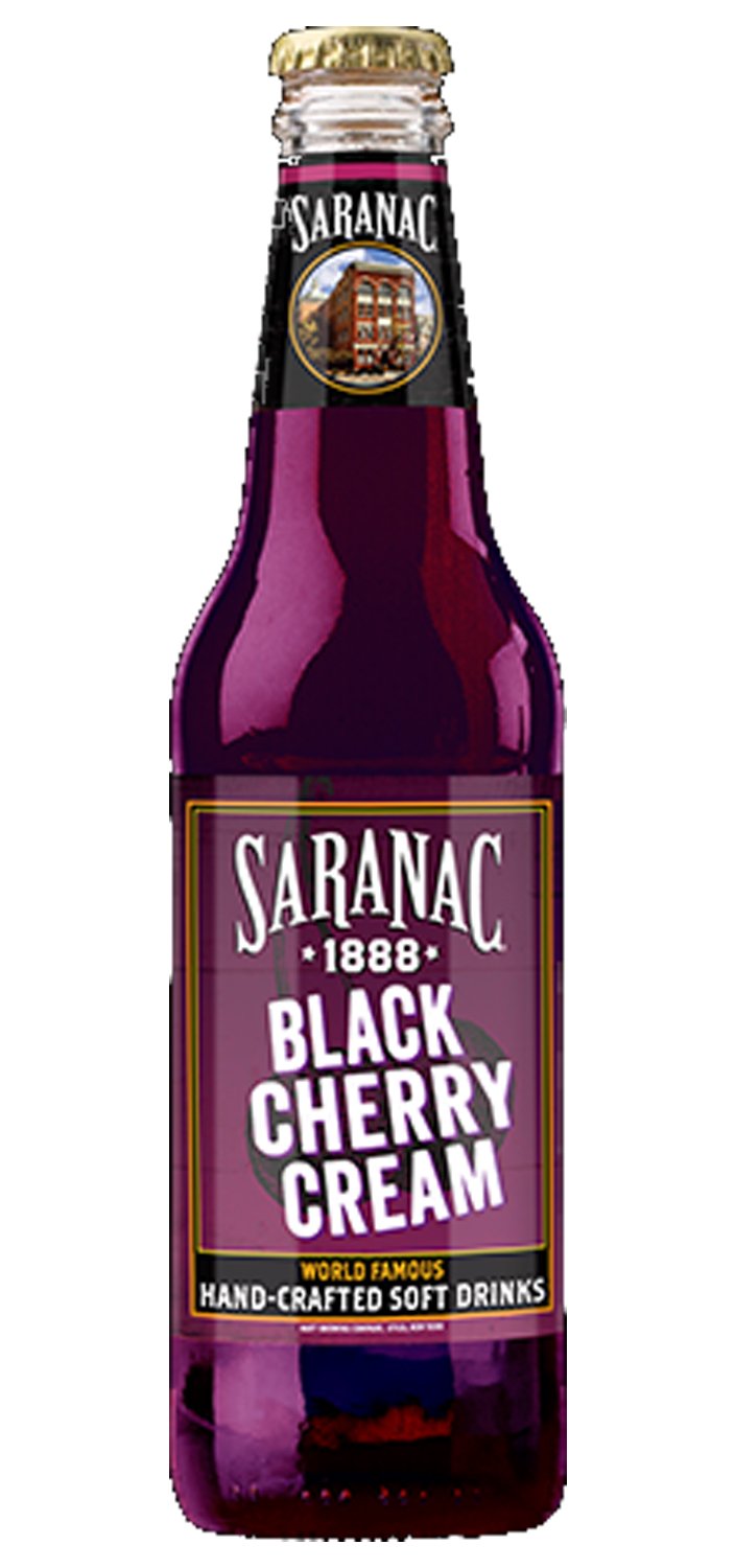Saranac Black Cherry Cream Soda - Handcrafted Premium Soft Drink in 12oz Glass Bottles (24 Pack) | Perfect for BBQs, Parties & Family Gatherings | Refreshing Cherry Flavor Beverage