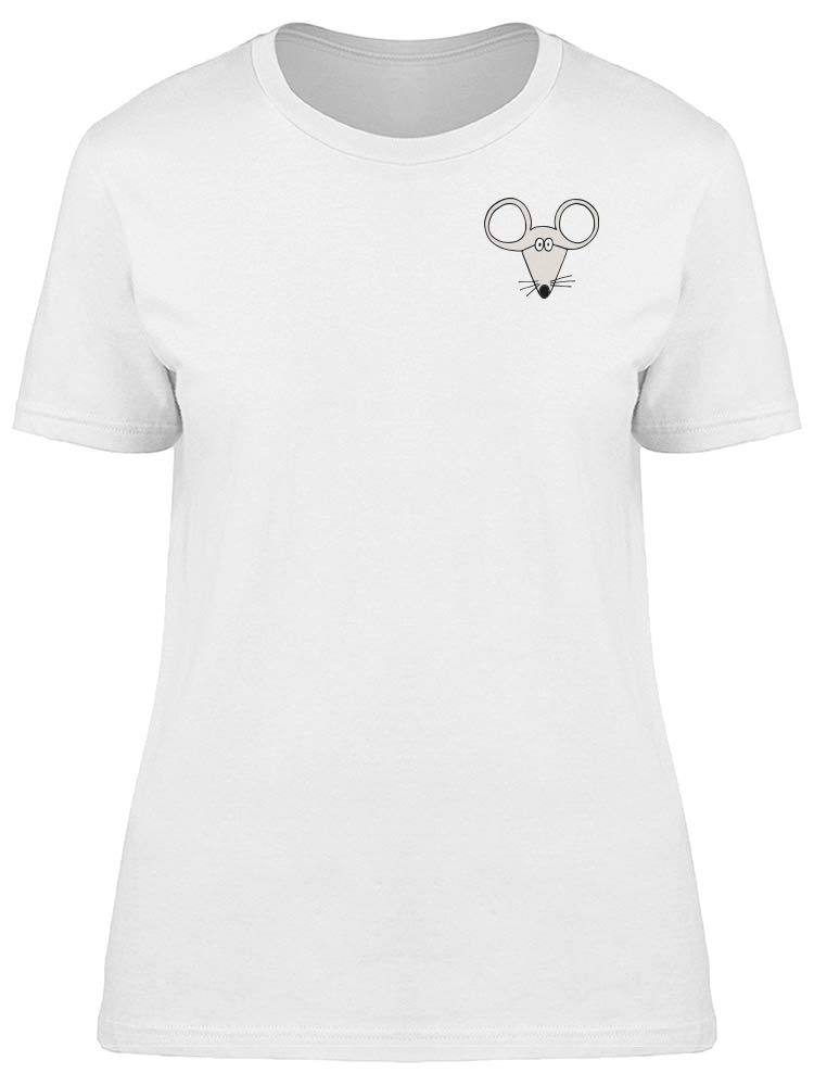 Stylish Cartoon Mouse with Glasses Graphic T-Shirt for Women - Casual & Fun Everyday Wear