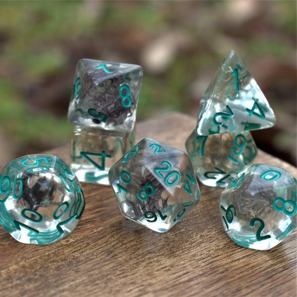 Caribbean Seaweed RPG Dice Set - 7-Piece Polyhedral Dice for Dungeons & Dragons, Pathfinder & Tabletop Role-Playing Games - Perfect for Fantasy Gaming Sessions & Gift for Gamers