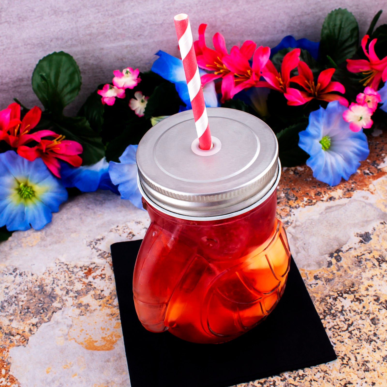 BarConic® 14oz Parrot Mason Jar with Lid - Airtight Glass Container for Canning, Storage & DIY Crafts - Perfect for Homemade Jams, Pickles, Coffee & Kitchen Organization