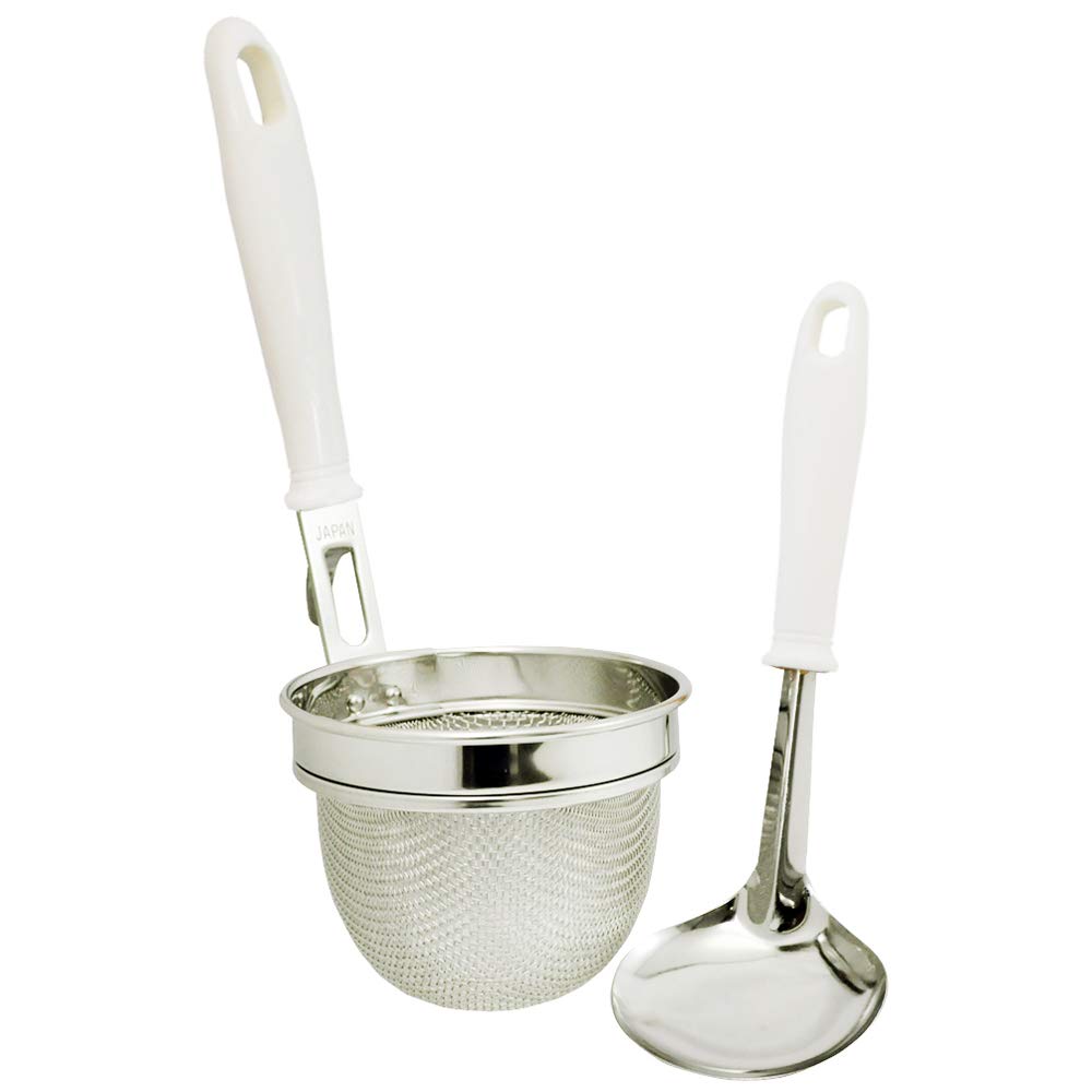 Premium Miso Strainer Set DH-6513 - Fine Mesh Japanese Soup Strainer for Miso Paste, Soy Milk & Tea - Perfect for Home Cooking, Ramen Shops & Traditional Japanese Cuisine