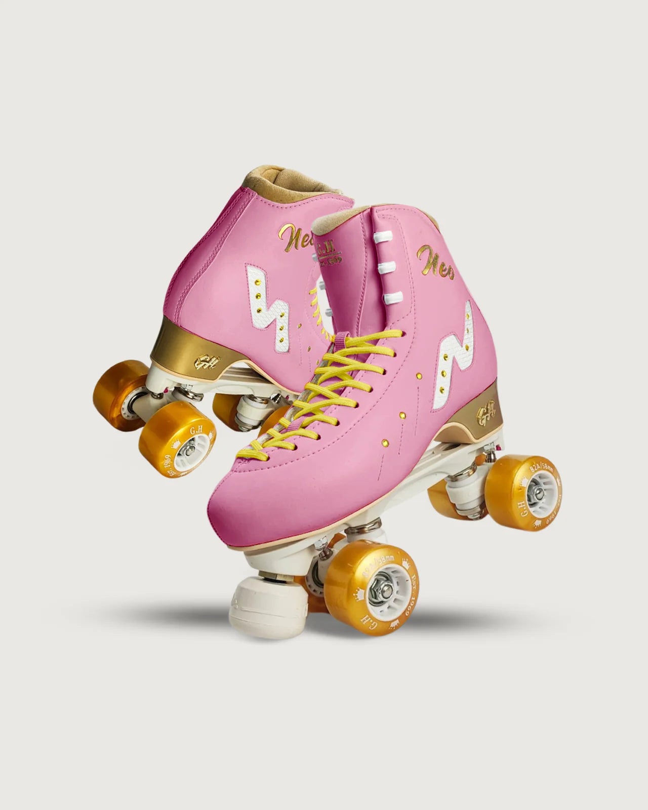 GH Neo Quad Roller Skates for Adults - Adjustable Outdoor & Indoor Rollerblades with Light-Up Wheels - Perfect for Fitness, Rink Skating, and Retro Roller Disco Parties