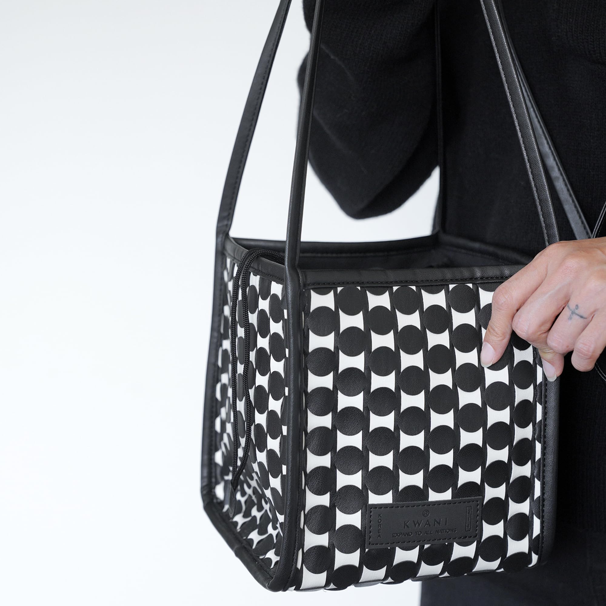 KWANI 0917 Handmade Woven Tote Bag for Women - Stylish Work Bag & Office Shoulder Bag - Perfect for Business, Shopping & Daily Commute