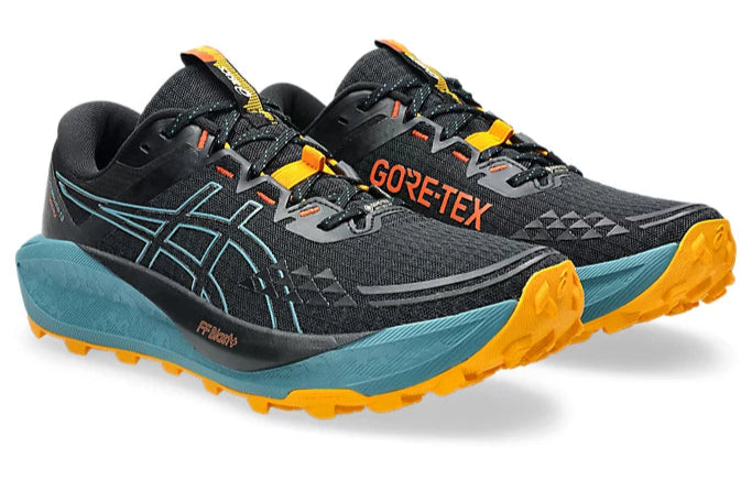 ASICS Gel Trabuco 13 GTX Trail Running Shoes for Men (D Width) - Black/Atlantis Blue - Waterproof Hiking & Outdoor Adventure Footwear