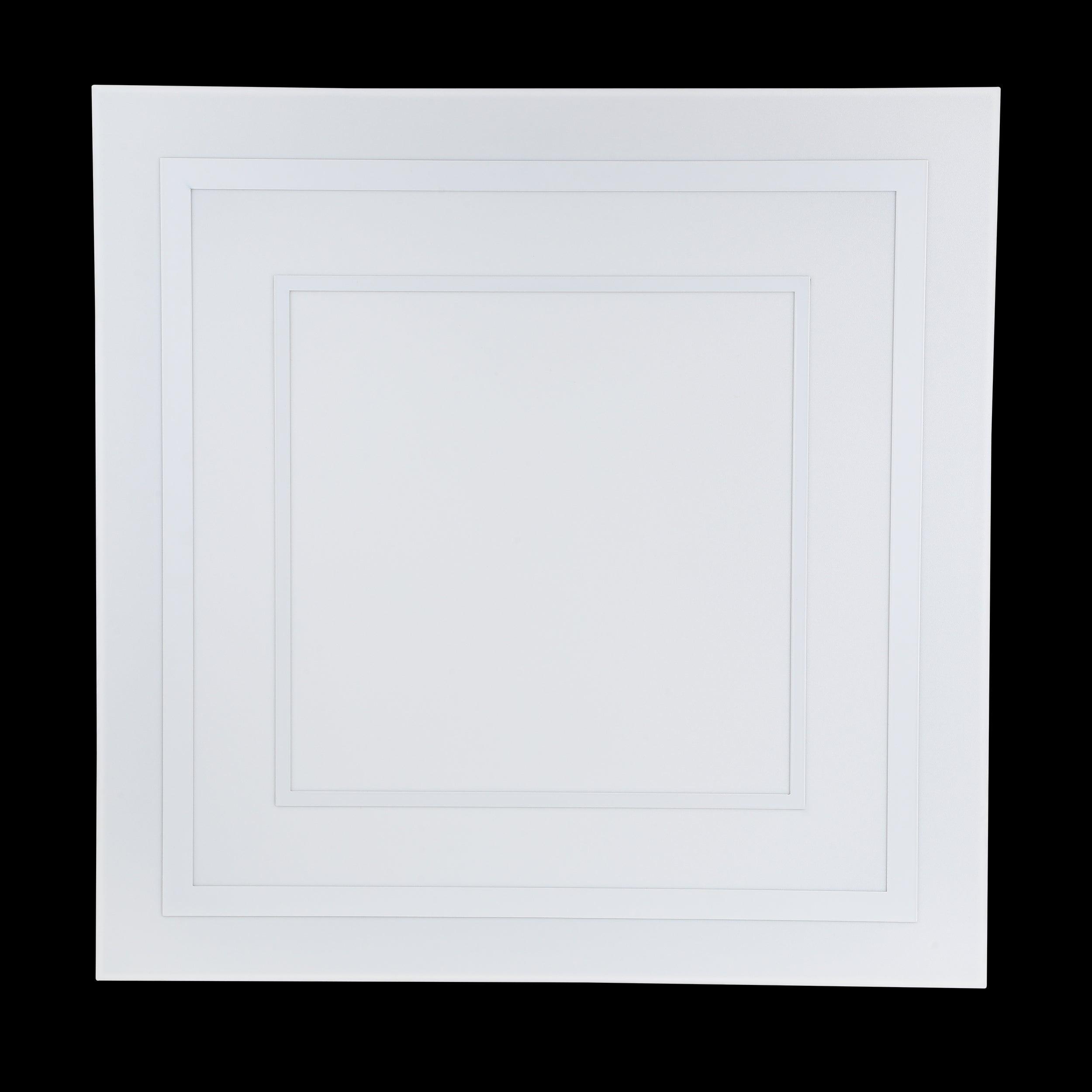 Eglo Albarca 23.2 Inch White Square LED Ceiling Flush Mount Light - Modern & Energy Efficient for Living Room, Bedroom, or Kitchen