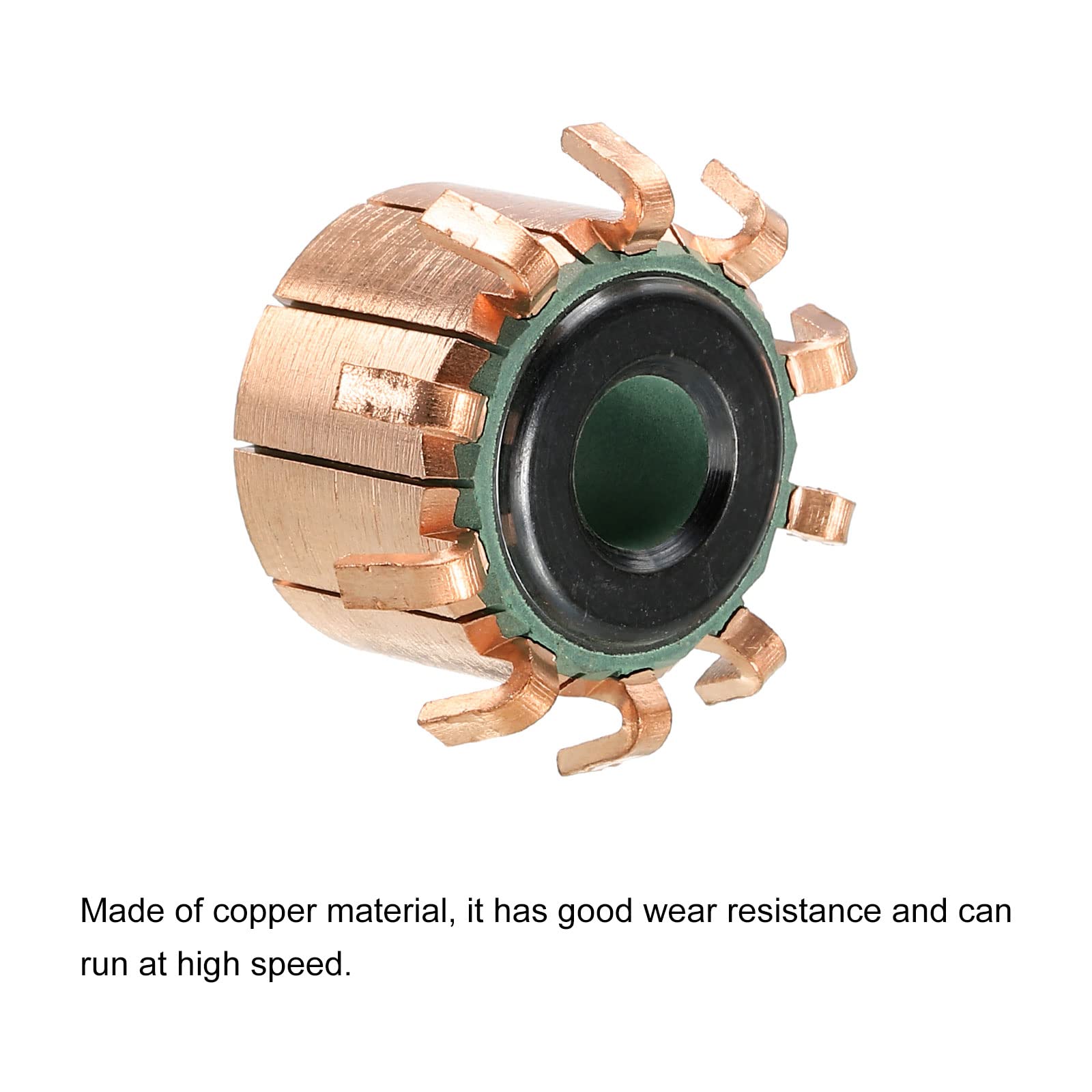 PATIKIL 10 Gears Teeth Electric Motor Commutator 8mm ID 22.5mm OD Replacement Part for DC Motors - Perfect for Power Tools, DIY Projects & Industrial Equipment Repair