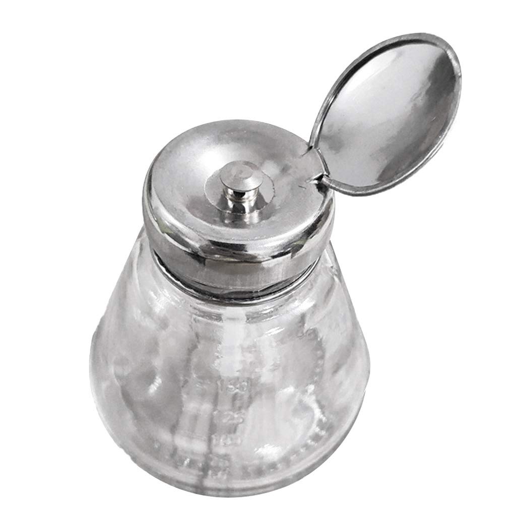 PURPLLE Empty Nail Polish Pump Dispenser - Glass Bottle with Press Down Pump for Salon & DIY Nail Art - Perfect for Refilling, Mixing, and Storing Nail Polish