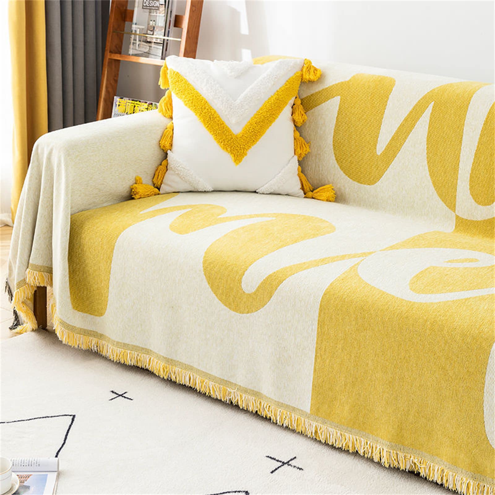 Diumy Chenille Reversible Couch Blanket & Sofa Cover - 70