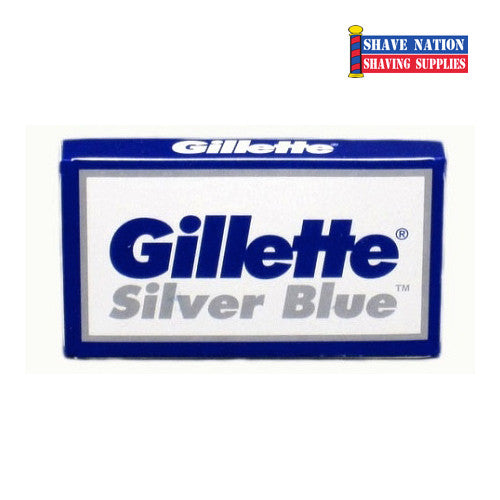 Gillette Silver Blue Double Edge Razor Blades - 5 Pack - Sharp & Smooth Shaving for Men - Perfect for Daily Use & Travel
