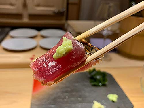Premium Stainless Steel Wasabi Grater - Professional Grade Hagane Zame PRO for Wasabi, Ginger, Garlic, Fruits & Vegetables - Creates Creamy Texture - 10.3