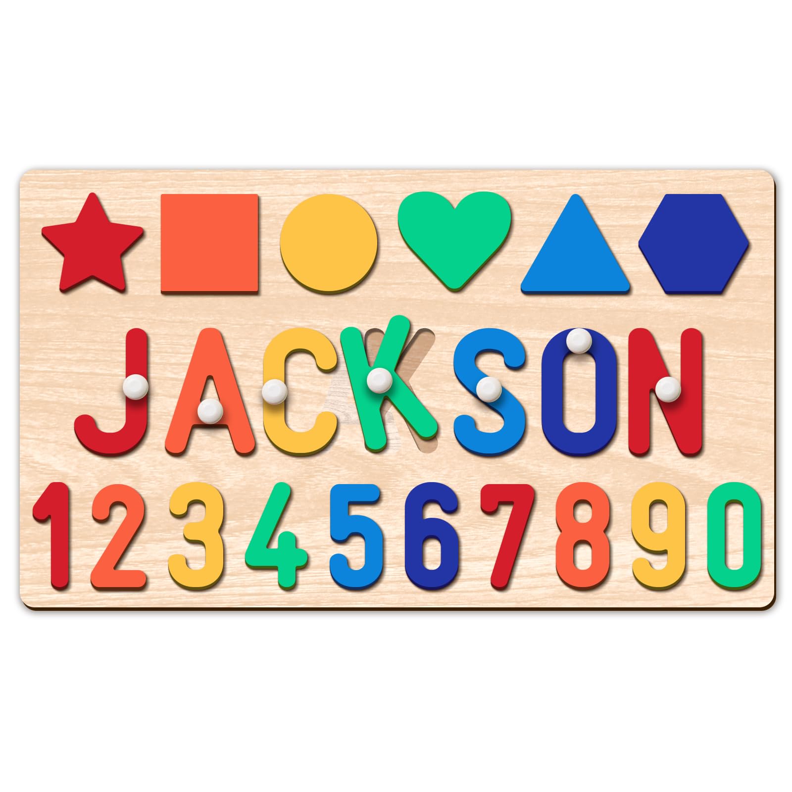 Personalized Wooden Name Puzzle for Kids - Custom Alphabet Learning Toy for Toddlers 1+ Years Old | Montessori Baby Gift for Boys & Girls | Perfect for 1st Birthday, Easter & Christmas | Educational Toy for Preschool Learning & Home Decor