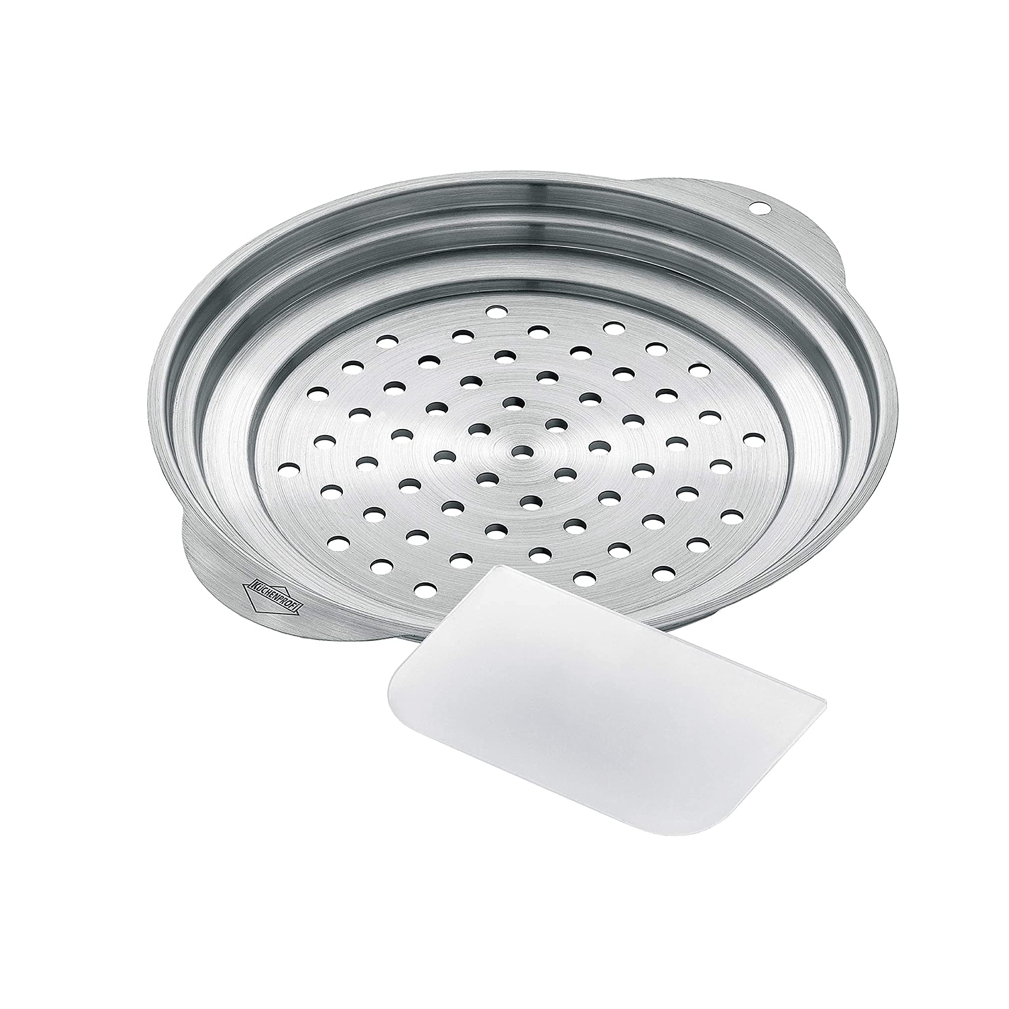 Stainless Steel Spaetzle Maker with Lid and Scraper - German Dumpling & Noodle Press for Homemade Pasta - Perfect for Kitchen, Restaurant & European Cuisine Lovers