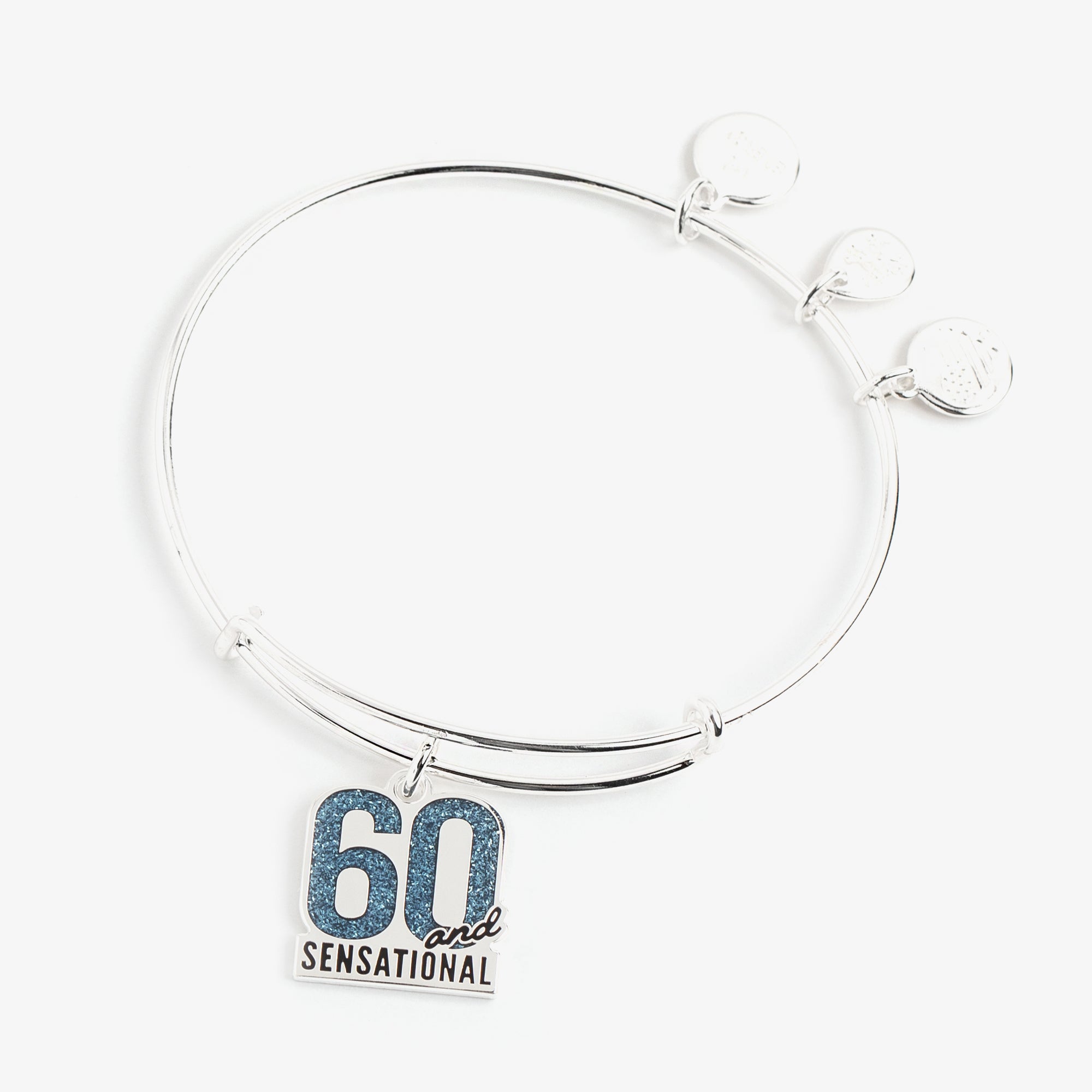 60 and Sensational Charm Bangle - Elegant Birthday Gift for Women, 60th Birthday Jewelry - Perfect for Milestone Celebrations & Special Occasions
