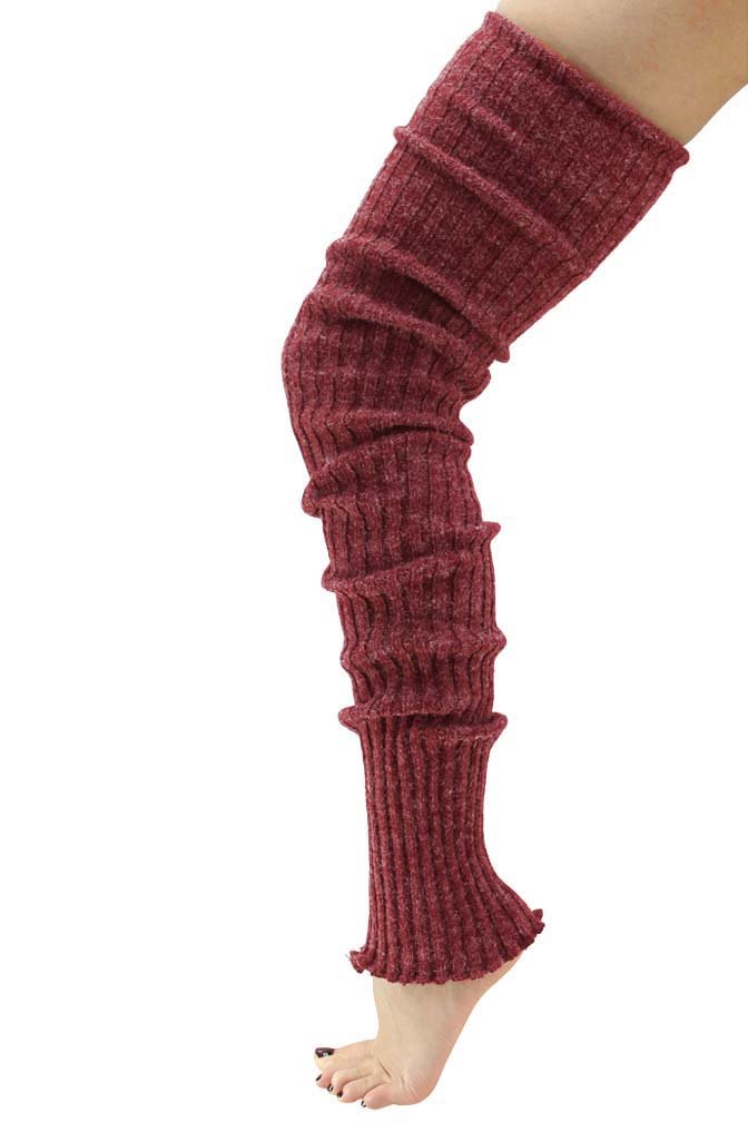Luxury Divas Slouchy Thigh High Knit Dance Leg Warmers for Women - Cozy Winter Boot Socks, Ballet Warm Up, Yoga & Dance Class Accessories