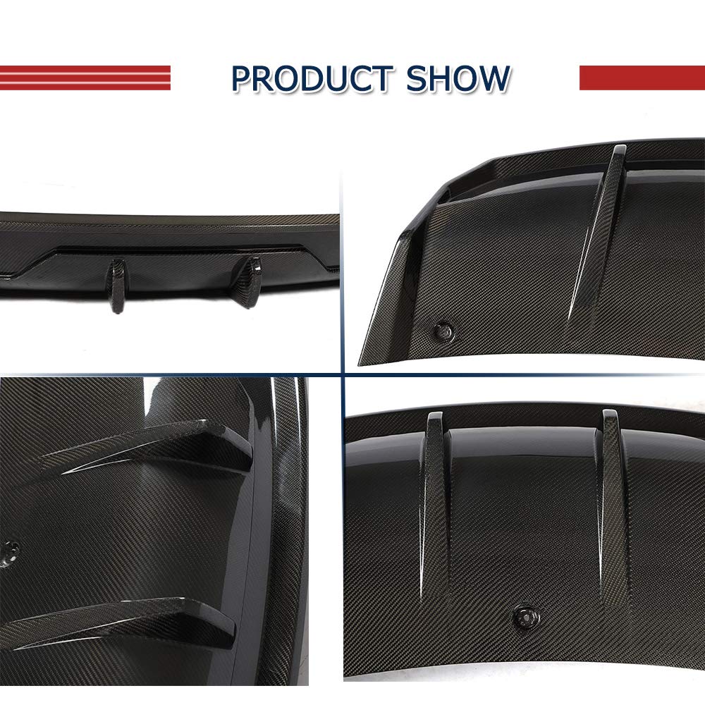 Premium Real Carbon Fiber Rear Diffuser for Tesla Model 3 (2017-2023) - Bumper Cover, Lower Lip Spoiler & Valance Protector - High-Performance Body Kit - Enhance Style & Aerodynamics for Street & Track Racing