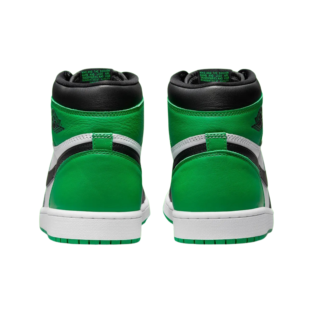 Jordan 1 Retro High OG Sneakers - Black, Lucky Green & White Colorway - Men's Basketball Shoes for Streetwear & Casual Wear