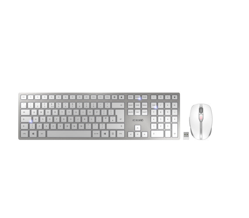 CHERRY DW 9100 SLIM Wireless Keyboard and Mouse Combo - Ultra Thin Design for Office, Home & Gaming - Ergonomic Wireless Keyboard and Mouse Set for PC, Laptop, Mac - Fast Typing & Smooth Cursor Control
