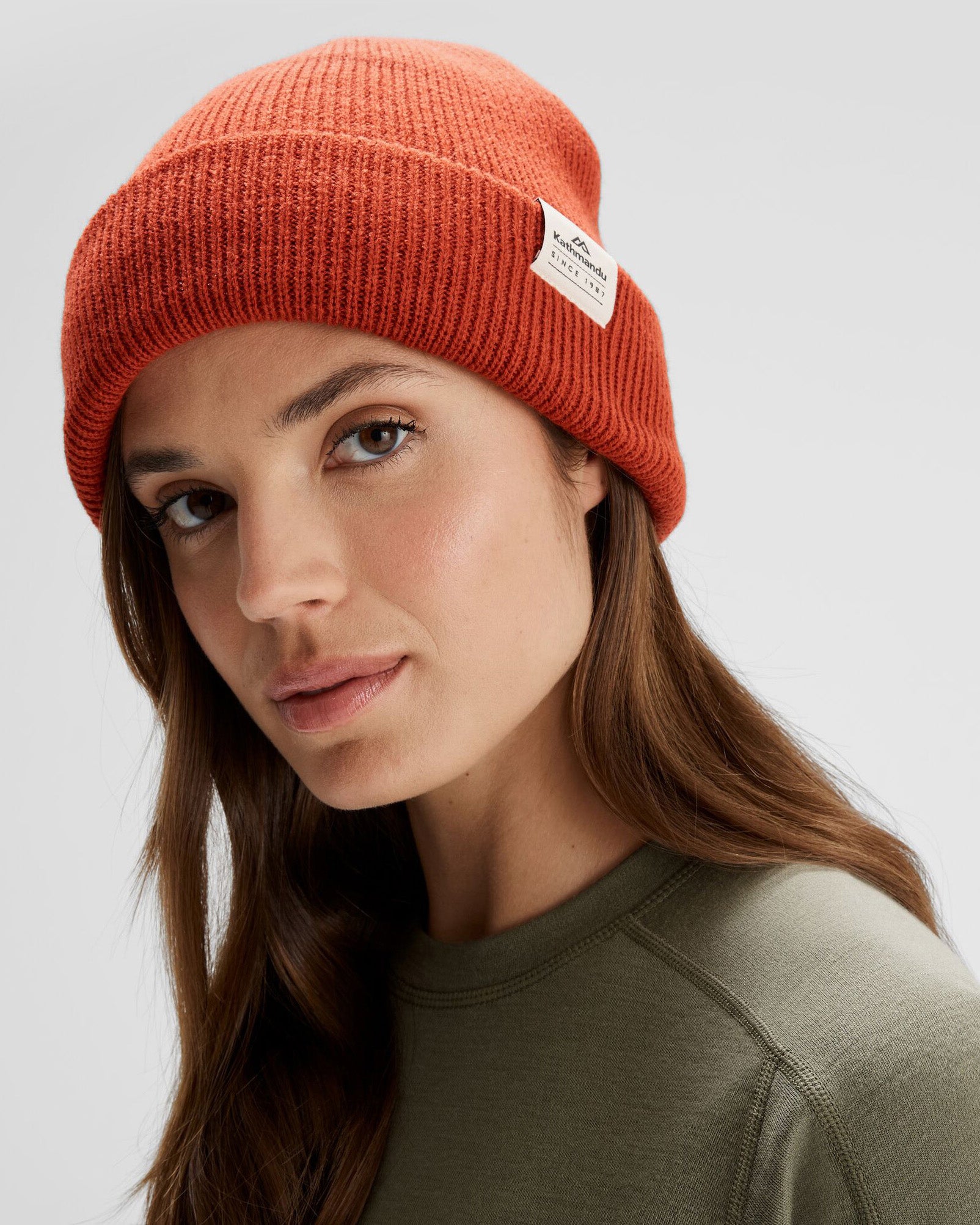 Fyfe Beanie - Warm Winter Knit Hat for Men & Women - Red Earth Color - Perfect for Skiing, Hiking & Outdoor Activities