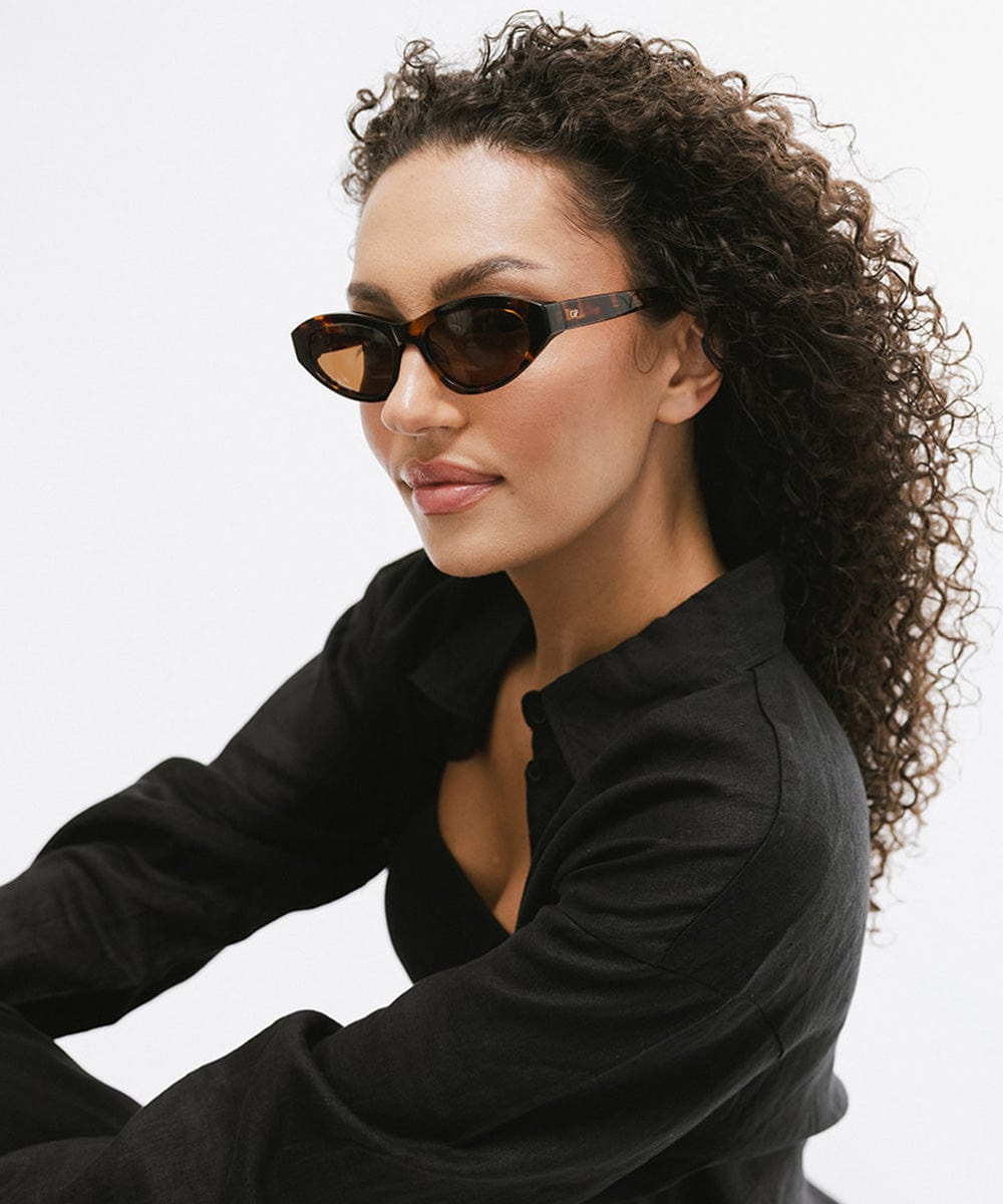 Stylish Demi Cat Eye Sunglasses for Women - UV Protection & Polarized Lenses - Perfect for Driving, Beach & Outdoor Activities