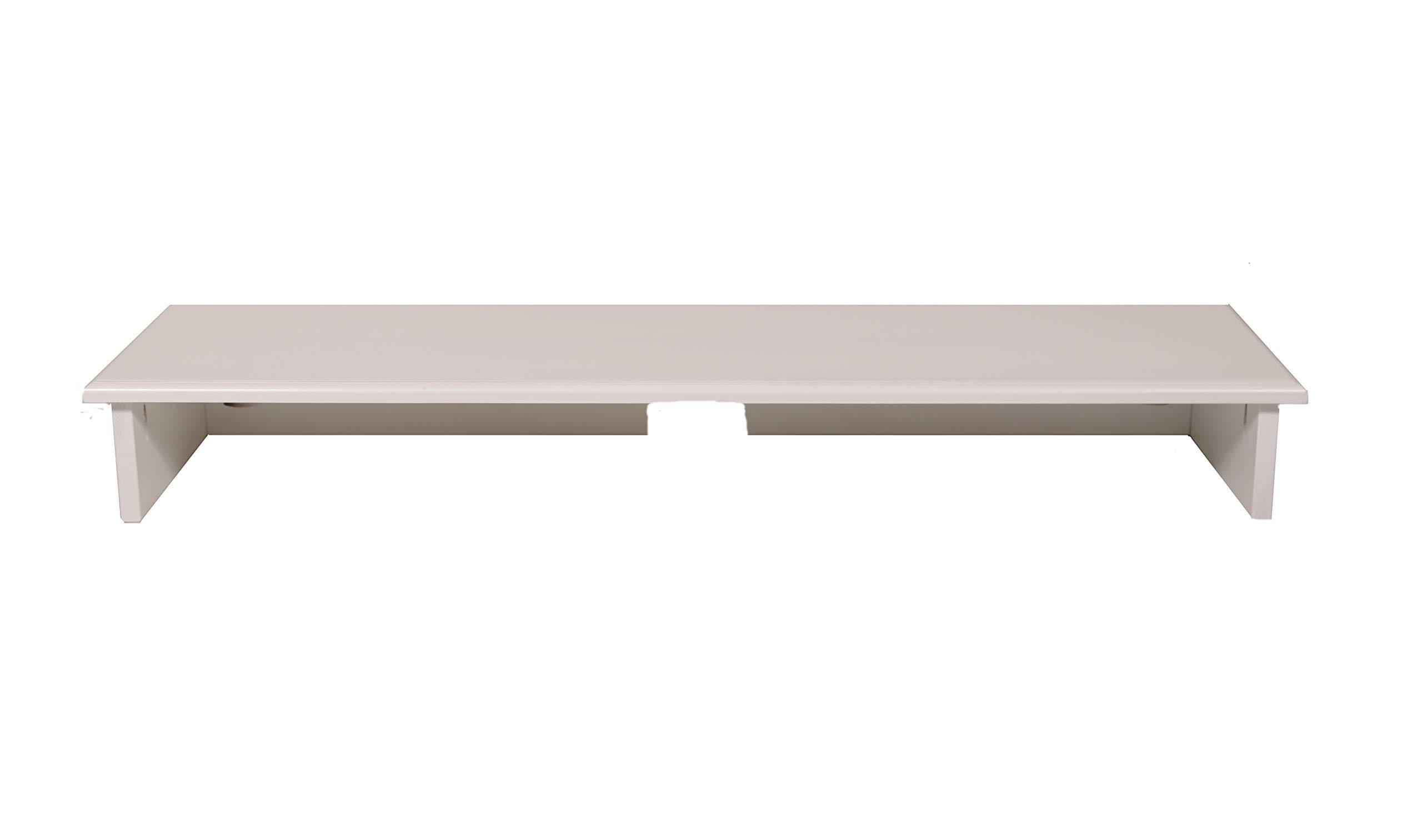 Premium White Large Sound Bar TV Stand Riser with Built-in Cable Management - Perfect for Home Theater, Gaming & Entertainment Systems