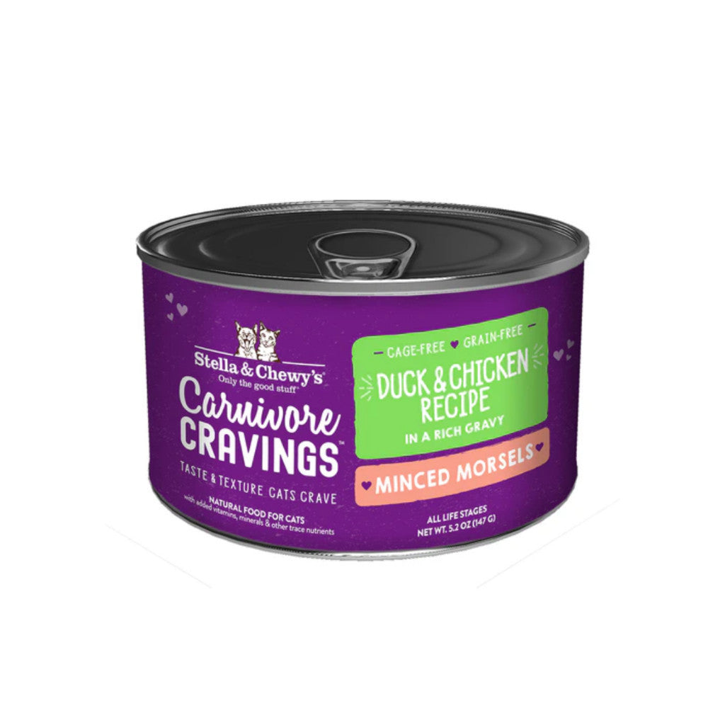 Stella & Chewy's Carnivore Cravings Grain-Free Wet Cat Food - 5.2oz Canned Chicken, Salmon, Liver & Turkey Recipe - High Protein, Nutrient-Rich Meal for Adult Cats - Perfect for Picky Eaters & Indoor Cats