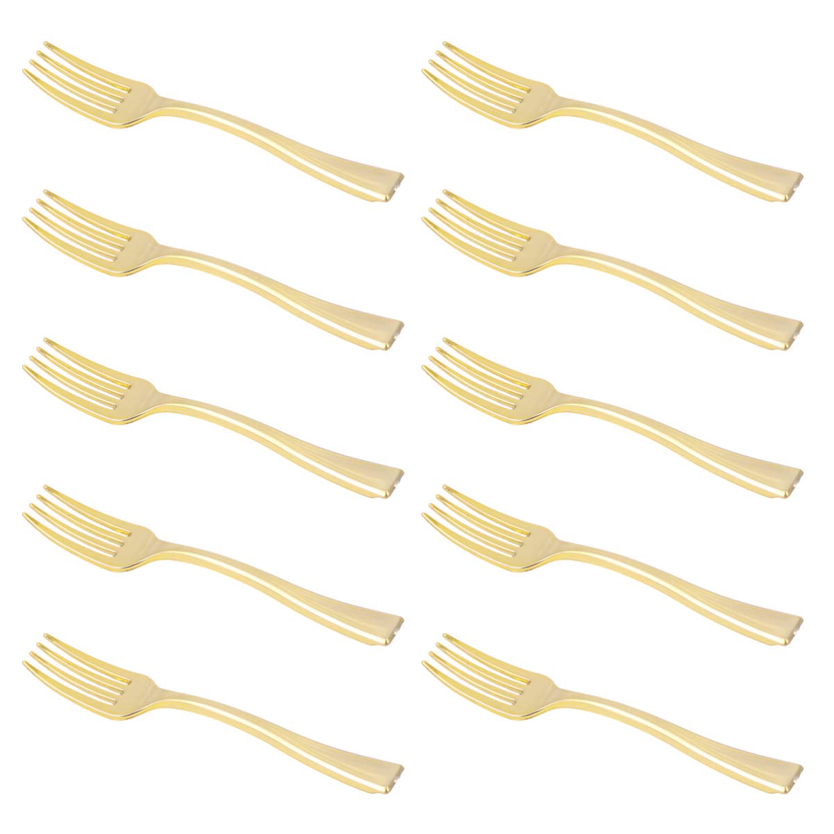 Yardwe 24-Pack Disposable Mini Fruit Forks - Small Dessert & Cake Forks for Cocktails, Appetizers, Tasting, Home Parties, Travel & Picnics - Perfect for Weddings, BBQs, and Outdoor Events