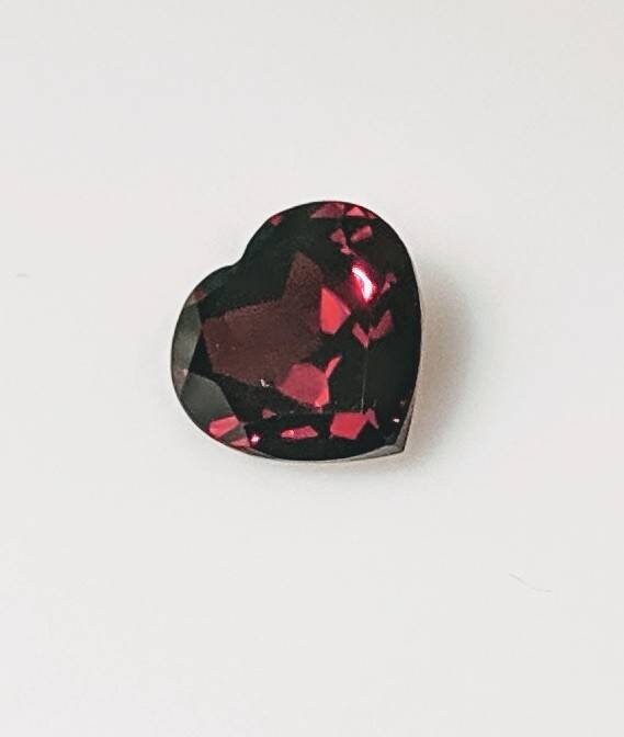 Wholesale Natural Genuine African Garnet Loose Stones - 4mm to 9mm Heart Cut VVS Eye Clean - January Birthstone for Jewelry Making, Engagement Rings & Healing Crystals