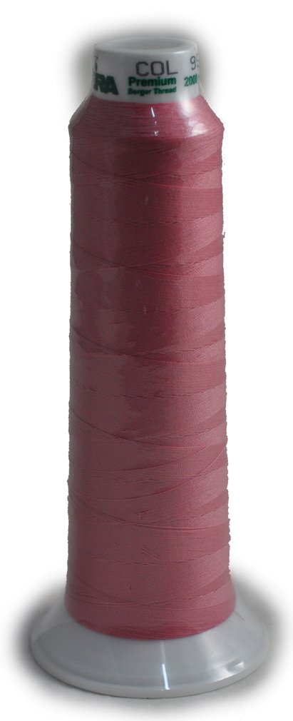 Madeira Poly Pink Rose 2000 YD Serger Thread 91289917 - High-Quality Overlock Thread for Sewing, Quilting & Serging - Perfect for Home & Professional Use