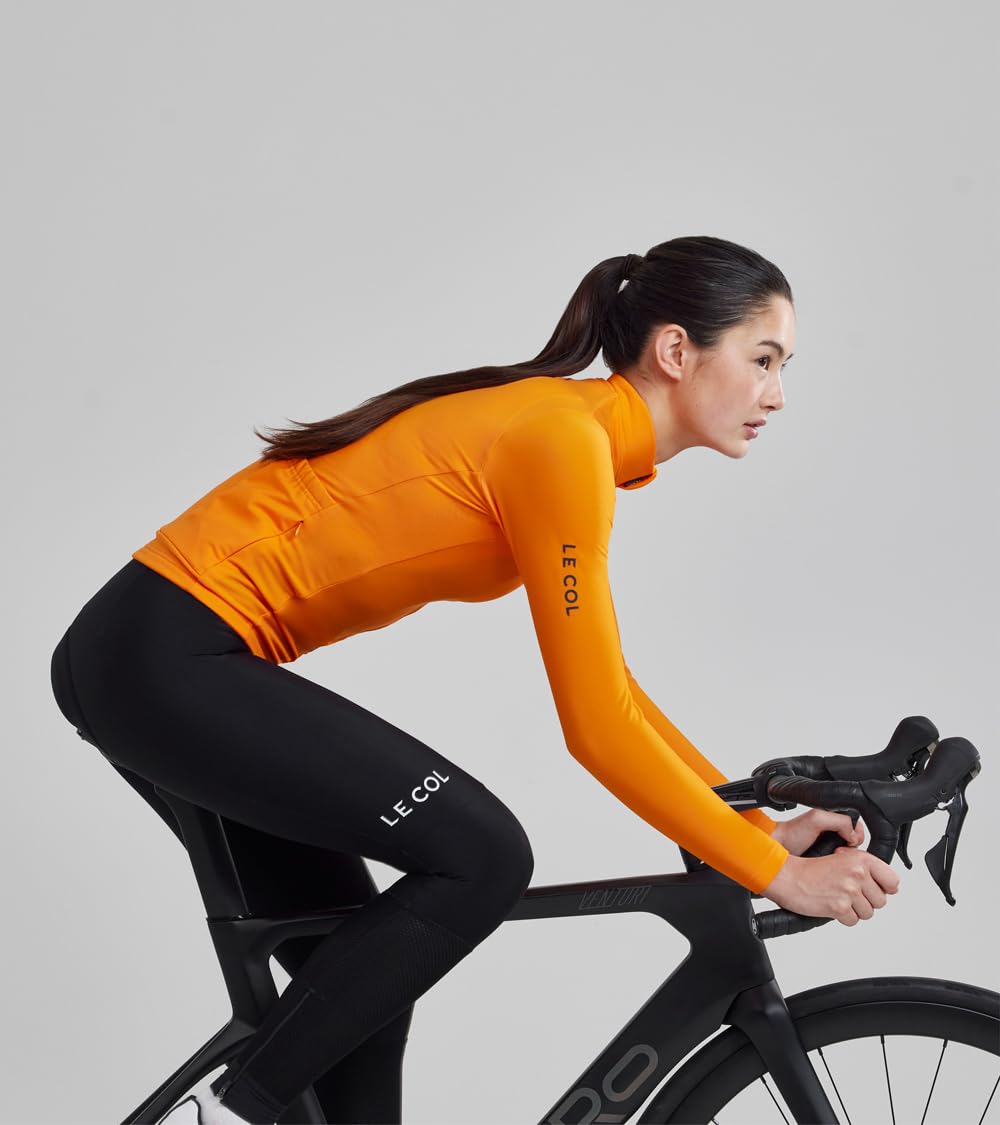 Women's Pro Aqua Zero Long Sleeve Cycling Jersey - Breathable Water Resistant Bike Shirt with Rear Pockets & Zip Closure | Perfect for Road Biking, Mountain Cycling & Outdoor Sports