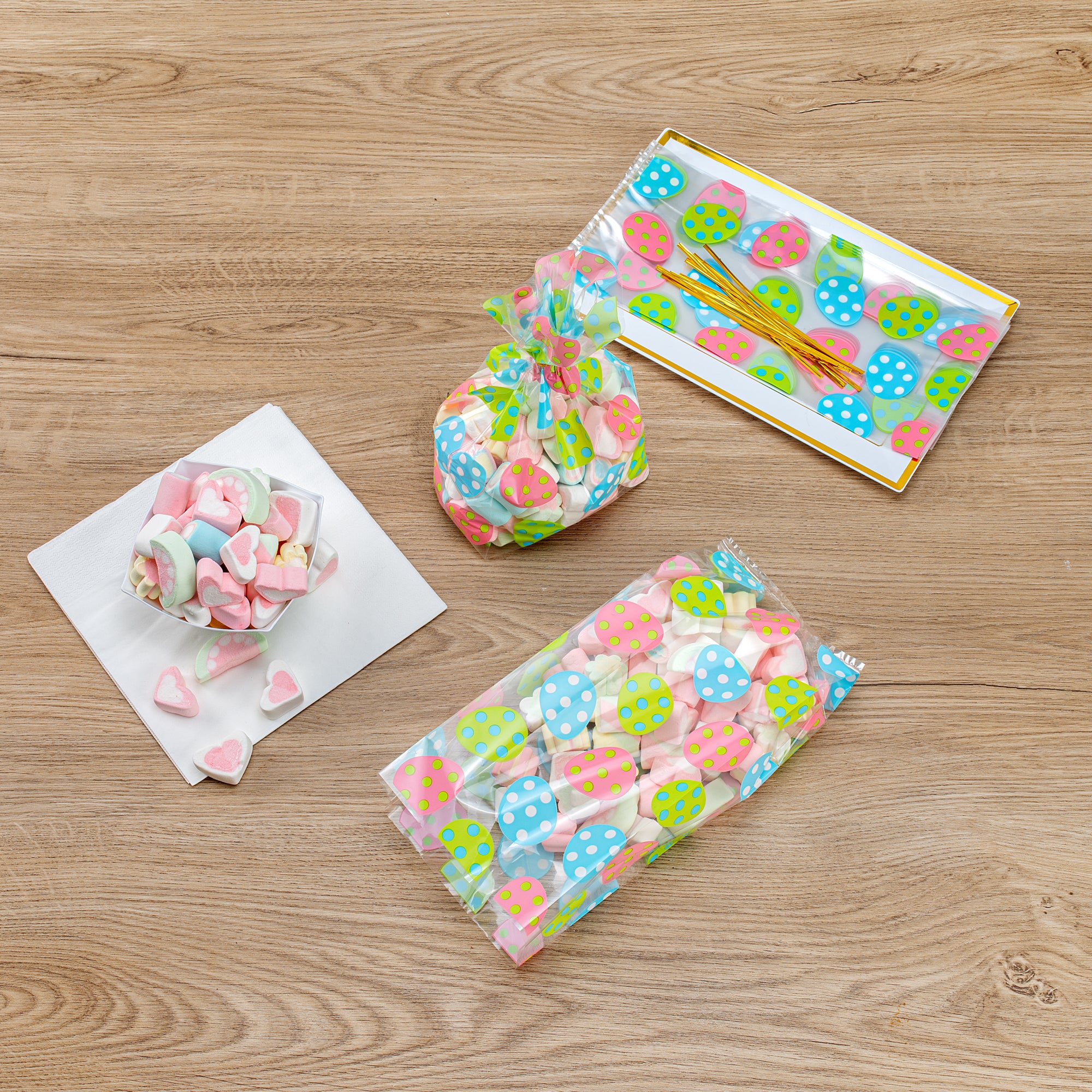 Plastic Candy Bags for Easter Eggs - 5 x 3 x 11 Inch Gusseted Treat Bags (4000 Count Bulk Box) - Perfect for Easter Candy, Party Favors & Holiday Treat Packaging