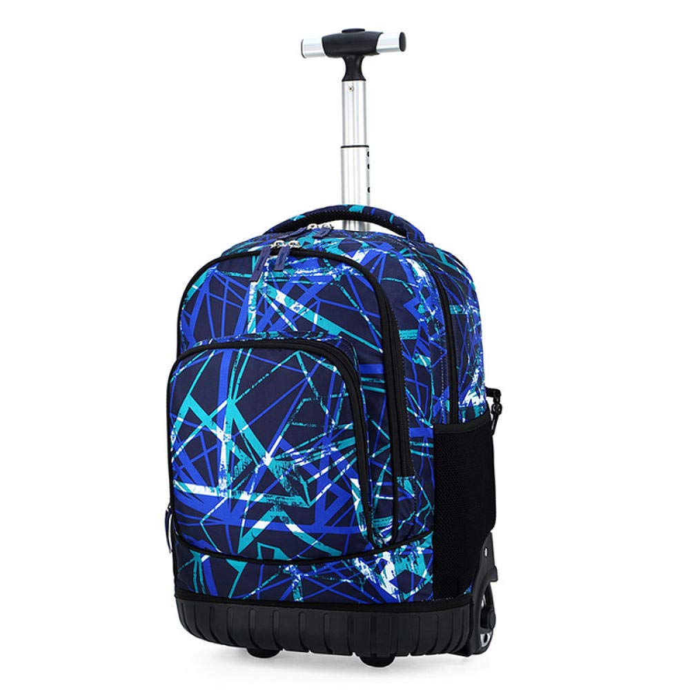 Kids Rolling Backpack with Trolley Handle - Large Capacity School Travel Bag for Boarding & Daily Use | Durable & Stylish Tie Rod Design