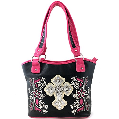 Black Hot Pink Tote Bag